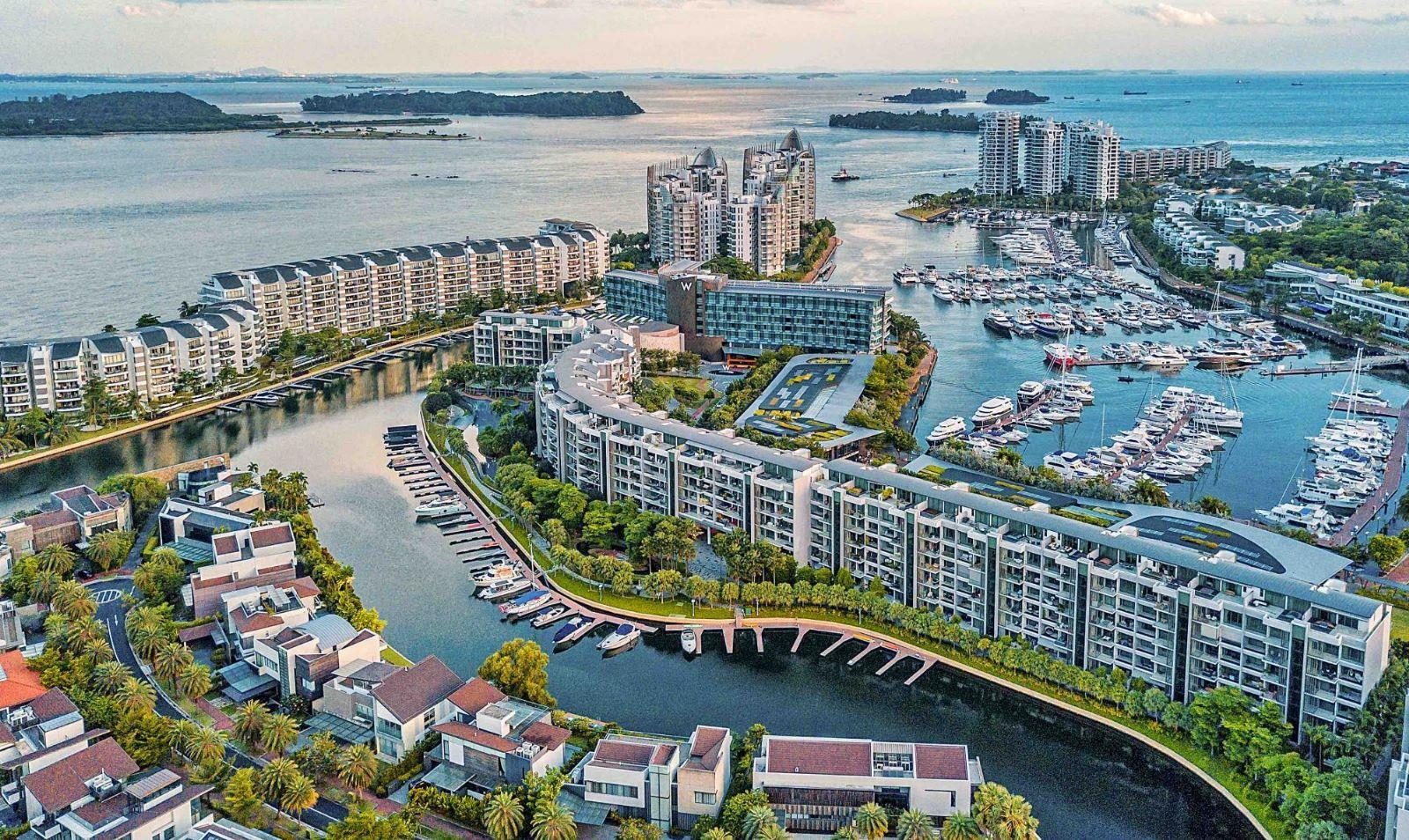 Sentosa Cove aerial