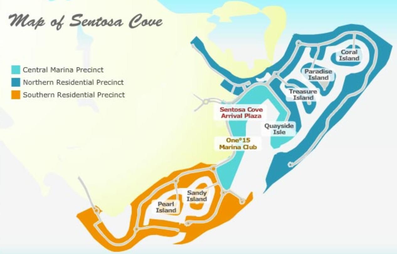 Map of Sentosa Cove